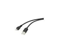 Câble USB USB 2.0 USB-A mâle, USB-Micro-B mâle 2.00 m noir avec surface antimicrobienne RF-4716836