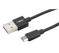 Ansmann 1700-0077 câble USB USB 2.0 0,2 m USB A Micro-USB B Noir