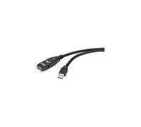 Câble USB USB 3.2 Gen1 (USB 3.0) USB-A mâle, USB-A femelle 10.00 m noir RF-4598346