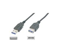 Câble USB USB 3.2 Gen1 (USB 3.0) USB-A mâle, USB-A femelle 3.00 m noir AK-300203-030-S