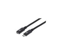Câble USB USB 3.2 Gen2 (USB 3.1 Gen2) USB-C mâle, USB-C femelle 0.50 m noir 355230