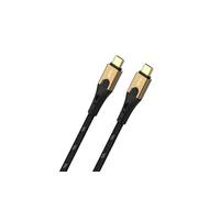 Oehlbach Câble USB D1C9531 USB 3.2 Gen2 USB-C mâle–USB-C mâle 1.00 m noir/or