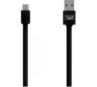 Câble USB/USB-C - TNB - 30cm - Noir - Recharge Smartphone/Tablette - Connectivité USB-C