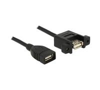 - Câble USB - USB (F) pour USB (F) rackable sur panneau - USB 2.0 - 1 m - noir