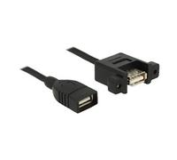 - Câble USB - USB (F) pour USB (F) rackable sur panneau - USB 2.0 - 50 cm - noir