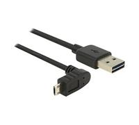 DeLOCK 83857 - Câble USB 2.0 3m, USB A vers Micro-USB B, Mâle/Mâle, Contacts Or, AWG 24/28, Diamètre 4.5mm, Noir