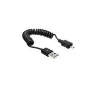 Delock Câble spiralé USB 2.0 (0.20 m), Câble USB