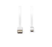 Nedis CCBW60500WT10 câble USB USB 2.0 1 m USB A Micro-USB B Blanc