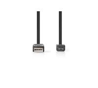 Nedis CCGP60410BK10 câble USB USB 2.0 1 m USB A Micro-USB B Noir
