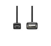 Nedis CCGP60315BK02 câble USB 0,2 m USB 2.0 USB A Noir