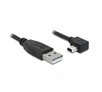 DeLock Câble USB 2.0 82683 USB A vers Mini-USB B 3 m connecteur coudé Noir