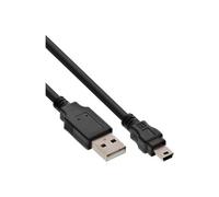 InLine 5m USB 2.0 câble USB USB A Mini-USB B Noir