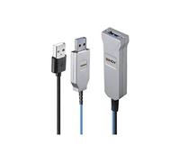 - Câble USB - USB (M) pour USB (F) - USB 3.1 Gen1 - 30 m - Active Optical Cable (AOC) - bleu