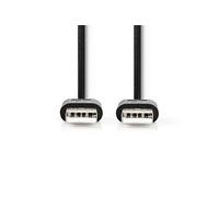 Nedis Câble USB CCGT60000BK20 USB 2.0 A vers A 2 m Noir