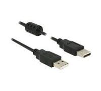 DeLOCK 5m, 2xUSB 2.0-A câble USB USB 2.0 USB A Noir