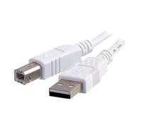 C2G 3m USB 2.0 A/B Cable, 3 m, USB A, USB B, USB 2.0, Mâle/Mâle, Blanc 81562