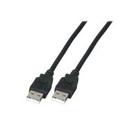 - Câble USB - USB (P) pour USB (P) - USB 2.0 - 50 cm - moulé - noir
