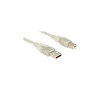 DeLock Câble USB 83893 USB 2.0 A vers B 1,5 m Translucide