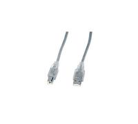 Connectland Câble USB 2.0 A vers B – A mâle vers B mâle, 3 m, Argent, 480 Mbps