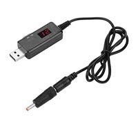 Câble USB vers DC Convertisseur de Tension Step Up 5V à 9V/12V 5,5/3,5 mm pour Routeur avec Affichage LED 0,72m / 2,36ft