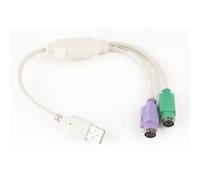 Câble USB vers Dual PS/2 - GEMBIRD - UAPS12 - 0,5 m - Connecteur USB - Connecteur PS/2
