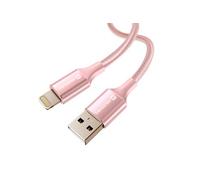 Câble USB vers Lightning Design Tressé Anti-noud Rose