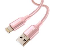 Câble USB vers Lightning Design Tressé Anti-nœud Swissten Rose