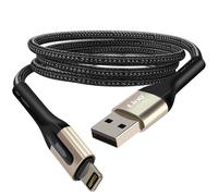 Câble USB vers Lightning Nylon Tressé 1.2m Charge Rapide 3A LinQ Noir
