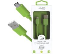 Câble Usb Vers Micro-Usb 2.4A 1,5 Mètres - Collection Pop - Vert[CAB9166515]