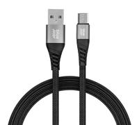 Câble USB vers Micro-USB 2A Charge Synchronisation Nylon Tressé 1.2m Noir