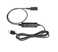 Câble USB vers QD | Câble audio USB vers Quick Disconnect pour casques filaires Plantronics | Boutons de sourdine et contrôle du volume intégrés en ligne | Pour PC, Macbook, Skype, Lync Softphone