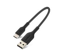 Câble USB vers USB-C 15 cm Charge et Synchronisation Rapide Compact Belkin Noir