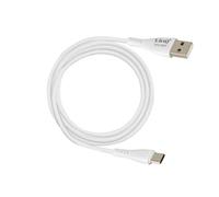 Câble USB vers USB-C 15W Charge et Transfert Nylon Tressé 1m LinQ Blanc