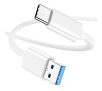 Cable USB vers USB C 1M, 10Gbps USB 3.2 câble de Transfert de données, Charge Rapide 65W QC3.0, Cable Carplay USB C Nylon Tressé pour iPhone 16/15 Plus Pro Max, Samsung S24/S23/S22/S21,Xiaomi, Pixe