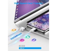 Cable Usb Vers Usb C, [2m+1m/Lot De 2] Cordon Usb C Charge Rapide 3a Fil Chargeur Type C Tressé Pour Samsung Galaxy S21 S22 S23 S20 S8 S9 S10 A14 A32 A33 A34 A40 A42 A50 A70 A72,Oppo