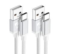 Cable USB vers USB C, [2M+1M/Lot de 2] Cordon USB C Charge Rapide 3A Fil Chargeur Type C Tressé pour Samsung Galaxy S21 S22 S23 S20 S8 S9 S10 A14 A32 A33 A34 A40 A42 A50 A70 A72,Oppo