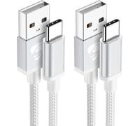 Cable Usb Vers Usb C, [2M+1M/Lot De 2] Cordon Usb C Charge Rapide 3A Fil Chargeur Type C Tressé Pour Samsung Galaxy S21 S22 S23 S20 S8 S9 S10 A14 A32 A33 A34 A40 A42 A50 A70 A72,Oppo