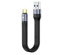 Câble USB vers USB C Court, Câble de Charge Rapide de 100W, 10Gbps USB3,1, Câble Souple Plat, pour Power Bank Samgung Galaxy Note 20 S8/S9/S10/S21/S22/S23 Z fold/Z Flip, Pixel 7,13cm