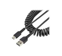 StarTech.com Câble USB vers USB-C de 50cm - Cordon USB USB-C Enroulé à Usage Intensif - Câble USB-A vers USB-C en Fibre Aramide Robuste - Chargeur USB-C M/M - Adaptateur TB3 Noir (R2ACC-50C-USB-CABLE) - Câble USB de type-C - USB pour 24 pin USB-C - 50 cm