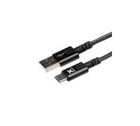 Câble USB vers USB type C 1m Charge et Synchronisation Nylon Tressé Noir