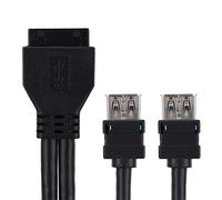 Câble USB3.0 monté sur Panneau, Transmission de Données à Grande Vitesse pour Carte Mère de Bureau, Noir, Options de Longueur 0. 0.6m 0.8m (#3)