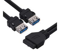 Câble USB3.0 monté sur Panneau, Transmission de Données à Grande Vitesse pour Carte Mère de Bureau, Noir, Options de Longueur 0. 0.6m 0.8m (#2)