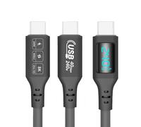 Câble USB4 avec affichage numérique 240W - Données 40Gbps et vidéo 8K 1 m