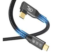 Câble USB4, avec câble Thunderbolt 4, câble de charge 240W, câble de données 40 Gbps, 8K @ 60Hz HDR, câble USB C vers USB C, 90Degree pour Hub, Dock MacBook,M2, M3, SSD (90Degree USB4 40G 240W 0.5M)