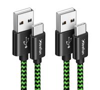 Cable Usbc Charge Rapide(Lot De 2, 1M+1M), 3A Câble Usb-C Chargeur Pour Samsung Galaxy S20 S21 S22 S23 S10 S9 Plus Ultra S10E, A13 A14 A23 A33 A51 A52 A53 A54 A70 A50 A40