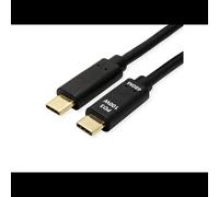 Câble VALUE 11.99.8310 USB-C vers USB-C, USB 2.0, 3m, Noir - Transfert 0.48 Gbit/s, Power Delivery 100W, Révision USB PD 3.0