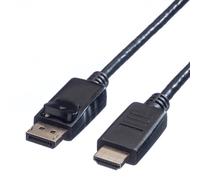 Câble VALUE DisplayPort 1.1 Mâle/Mâle 4.5m Noir - Résolution Max 1920x1200, Contacts Or, compatible 1920x1080 (HD 1080) et 1920x1200 (WUXGA)