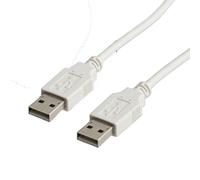 Câble VALUE USB 2.0 Type A-A, 4.5m, Mâle/Mâle, Blanc, Débit 480 Mbit/s (0.48 Gbit/s), Bande passante maximale port 480Mbit/s