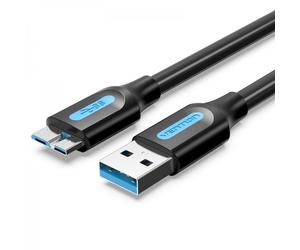 Câble Vention USB 3.0 Mâle vers MicroUSB Mâle - 2A - 10W - 5Gbps - 1.5m - Couleur Noir