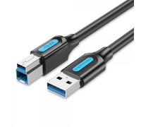 Câble Vention USB-B 3.0 Mâle vers USB Mâle - 1 m - Noir